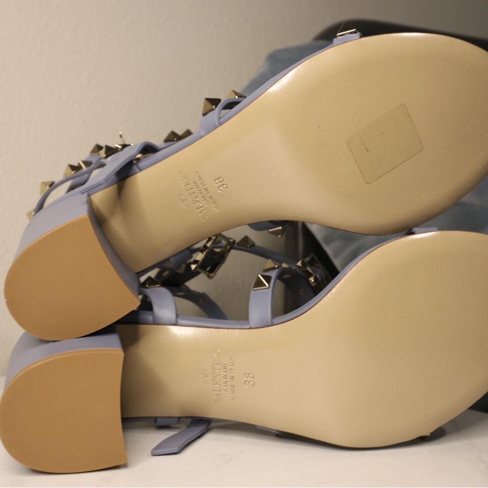 Valentino Women's Light Purple Studded Sandals - Picture 5 of 8